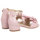 Girls Pink Bow Sandals, 2, hi-res