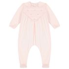 Baby Girls Pink Floral Babygrow, 1, hi-res