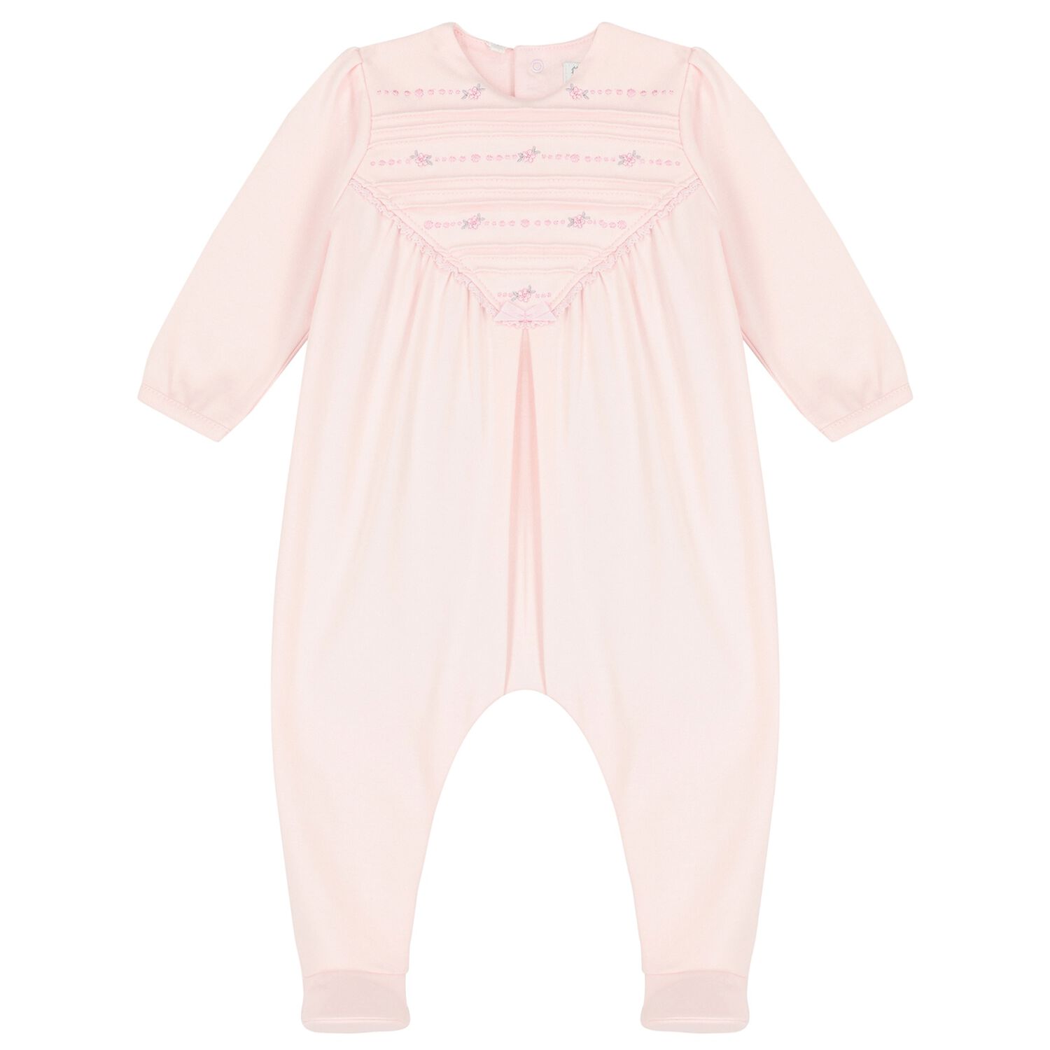 Baby Girls Pink Floral Babygrow, 1, hi-res image number null