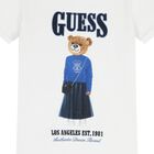 فستان بنات بالشعار بطبعه تيدى بير باللون الابيض , 1, hi-res