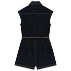 Girls Blue Logo Denim Playsuit, 1, hi-res