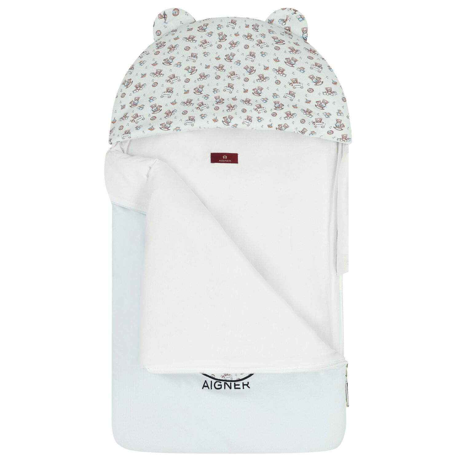 مدس بطبعة تيدى باللون الأبيض و الازرق , 2, hi-res