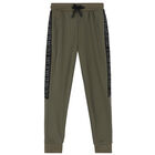 Boys Khaki Logo Joggers, 2, hi-res