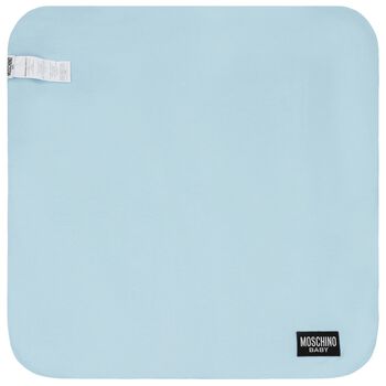 Blue Teddy Bear Logo Baby Blanket