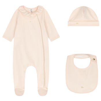 Baby Girls Pink Babygrow Gift Set