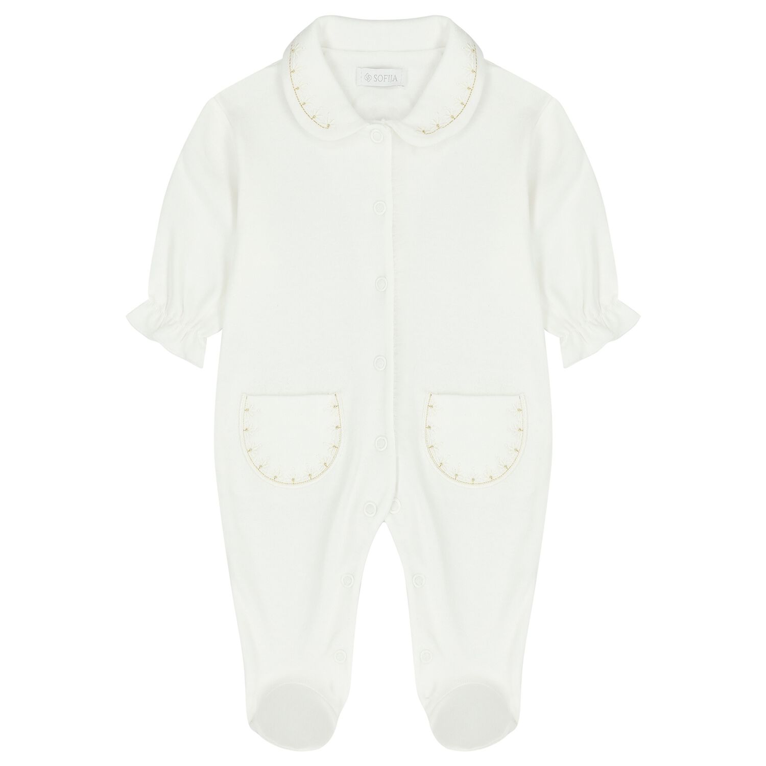 Baby Girls White Tulle Babygrow, 1, hi-res image number null