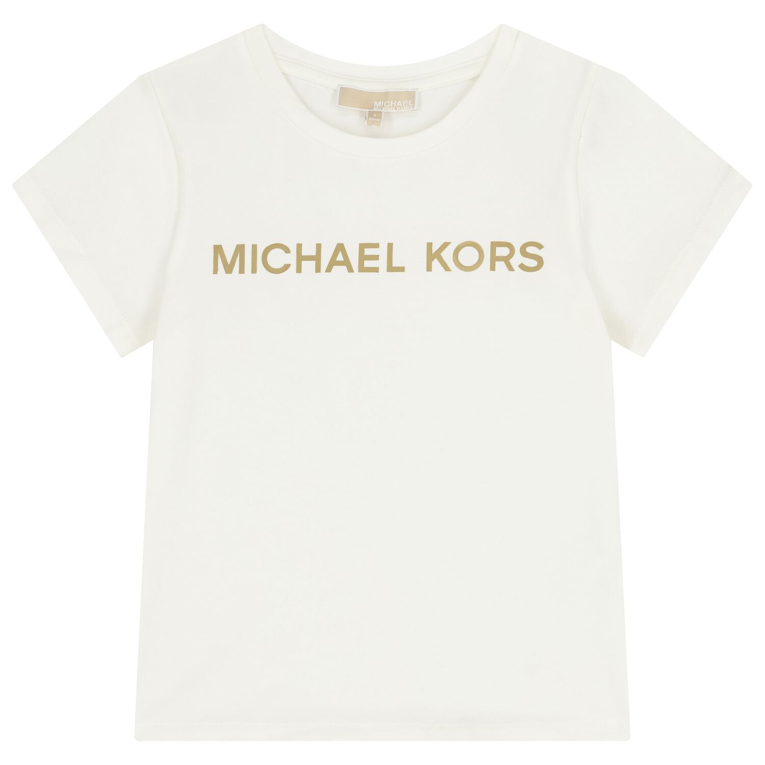 قميص باللون الأبيض بشعار للبنات, 1, hi-res