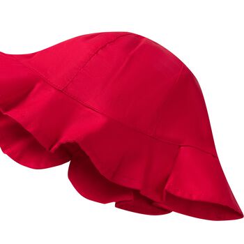 Younger Girls Red Bow Hat