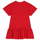 Girls Red Logo Dress, 1, hi-res