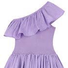 Girls Purple Asymmetric Dress, 4, hi-res