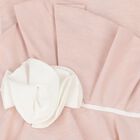 Girls Pink Flower Ruffled Dress, 1, hi-res