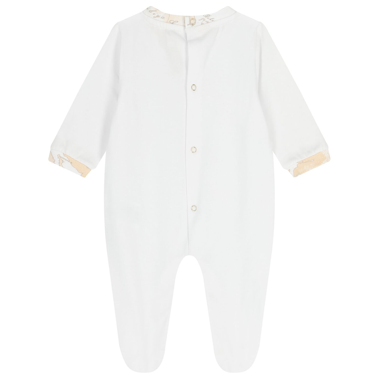 White & Beige Geo Map Babygrow Gift Set, 1, hi-res