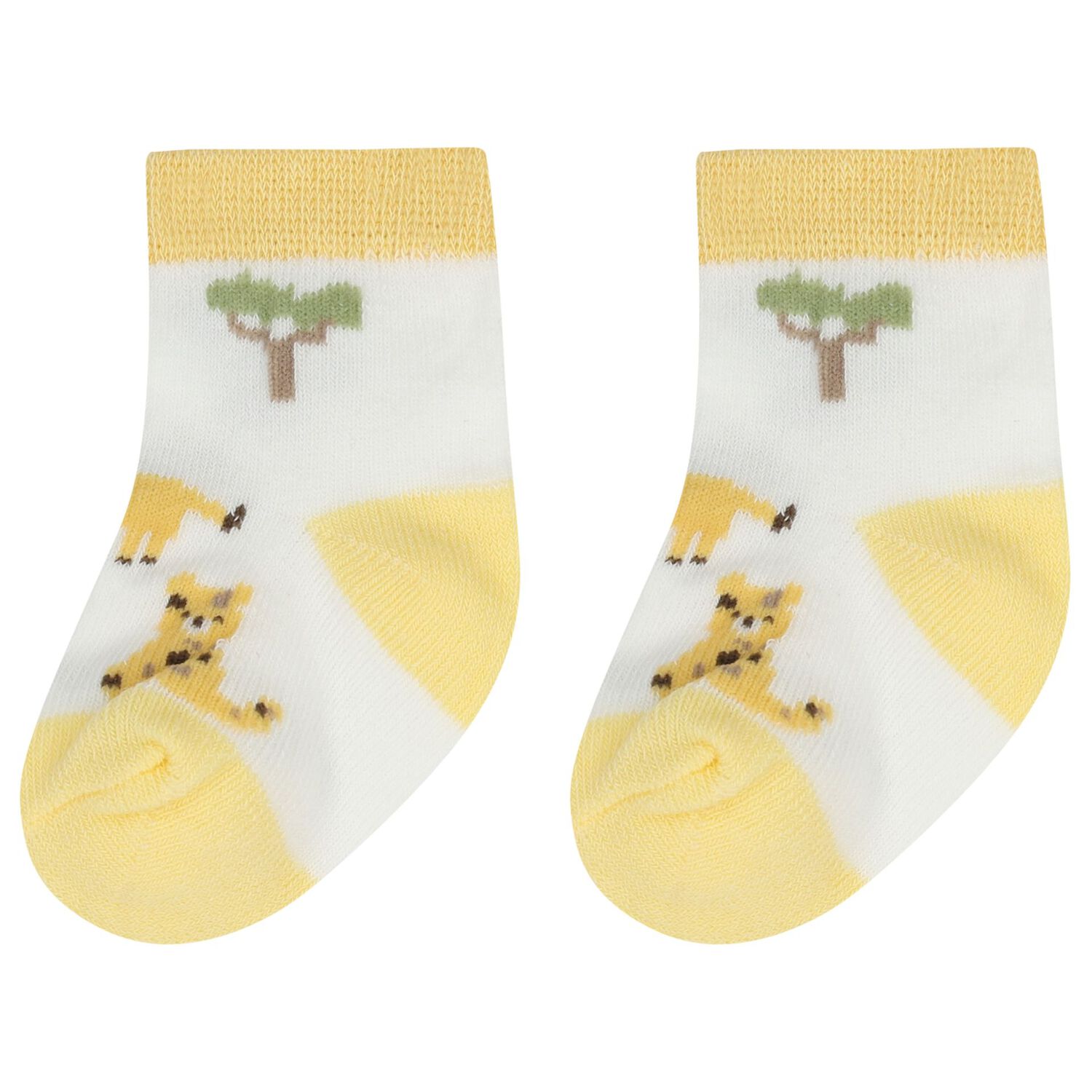جوارب أولاد باللون الاصفر والابيض  ( 4 قطع), 2, hi-res