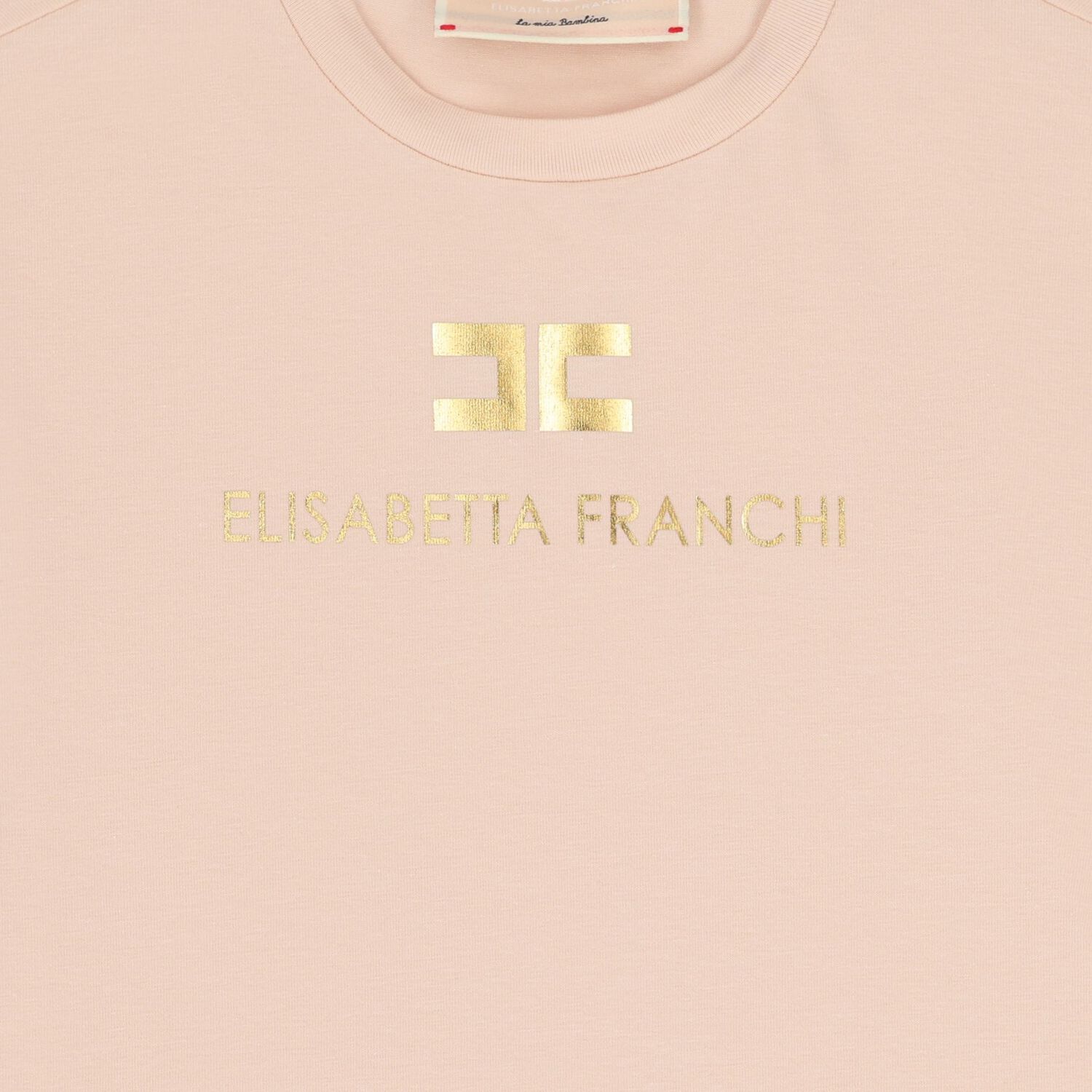 تيشيرت للبنات باللون وردي بشعار, 2, hi-res