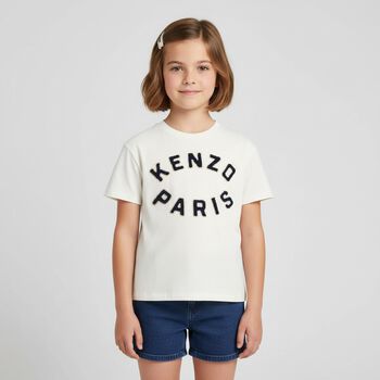 تيشيرت بالشعار باللون العاجي