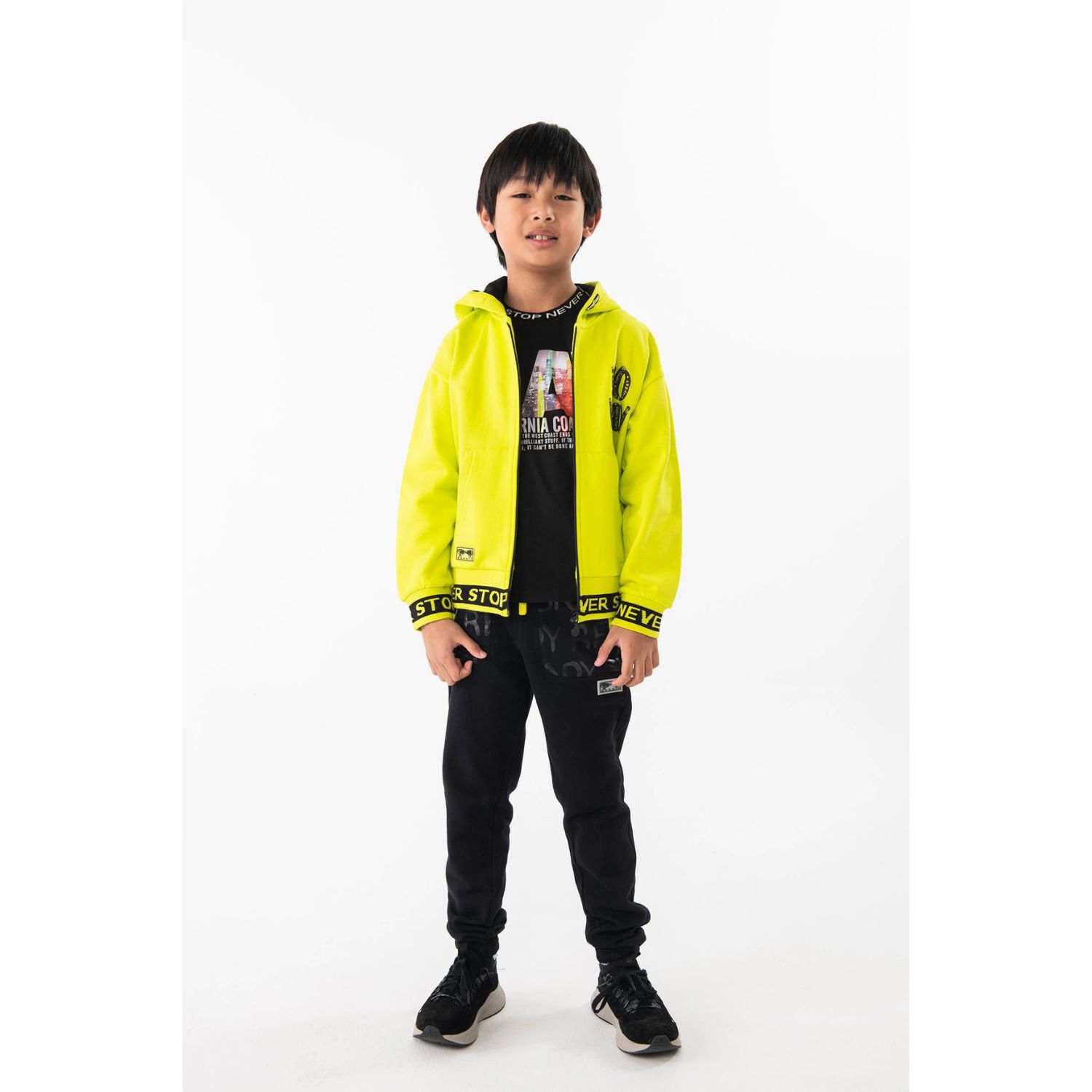 Boys Black Joggers, 1, hi-res image number null