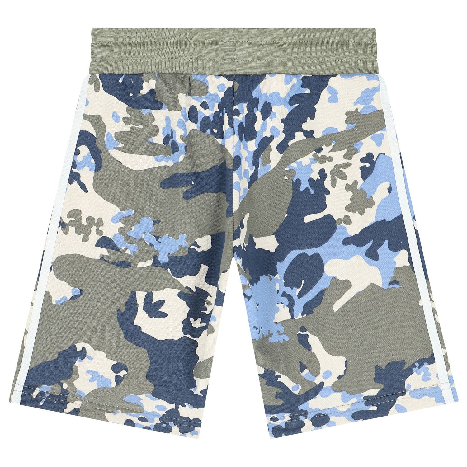 Blue & Grey Trefoil Logo Shorts Set, 1, hi-res