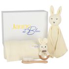 Ivory Baby Blanket & Bunny Comforter Gift Set , 3, hi-res