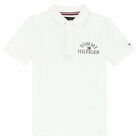 Boys White Logo Polo Shirt, 1, hi-res