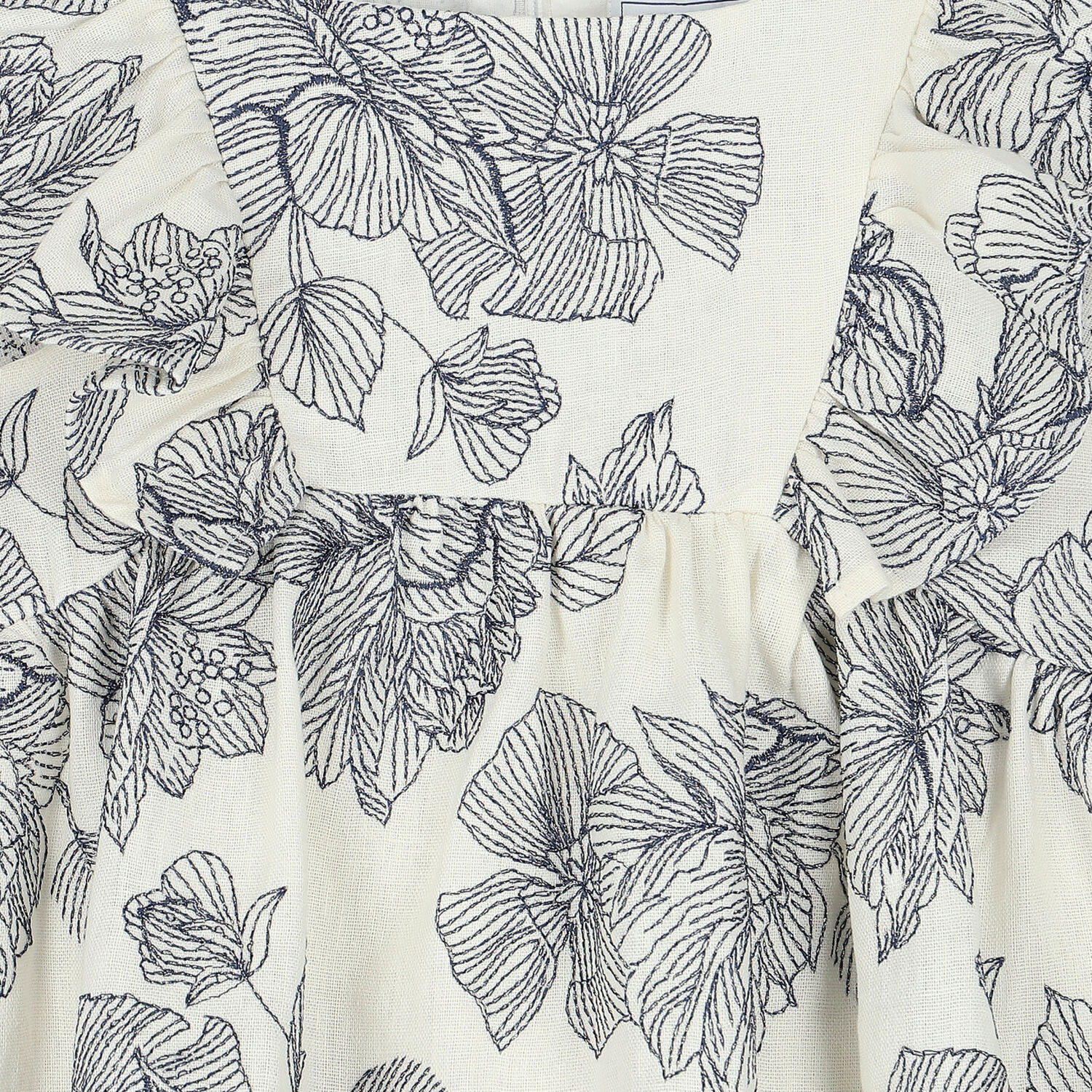 فستان بطبعة الزهور باللون الابيض, 1, hi-res