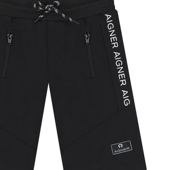 Boys Black Logo Shorts
