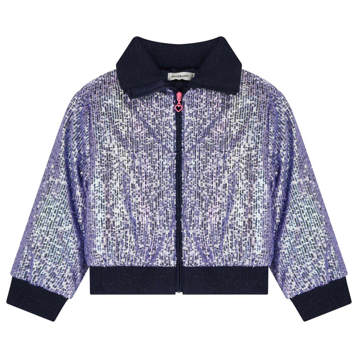 جاكيت مزين باللون الكحلي للفتيات, 1, hi-res