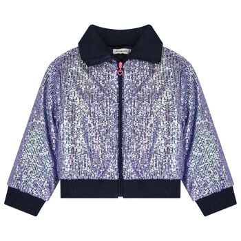 جاكيت مزين باللون الكحلي للفتيات