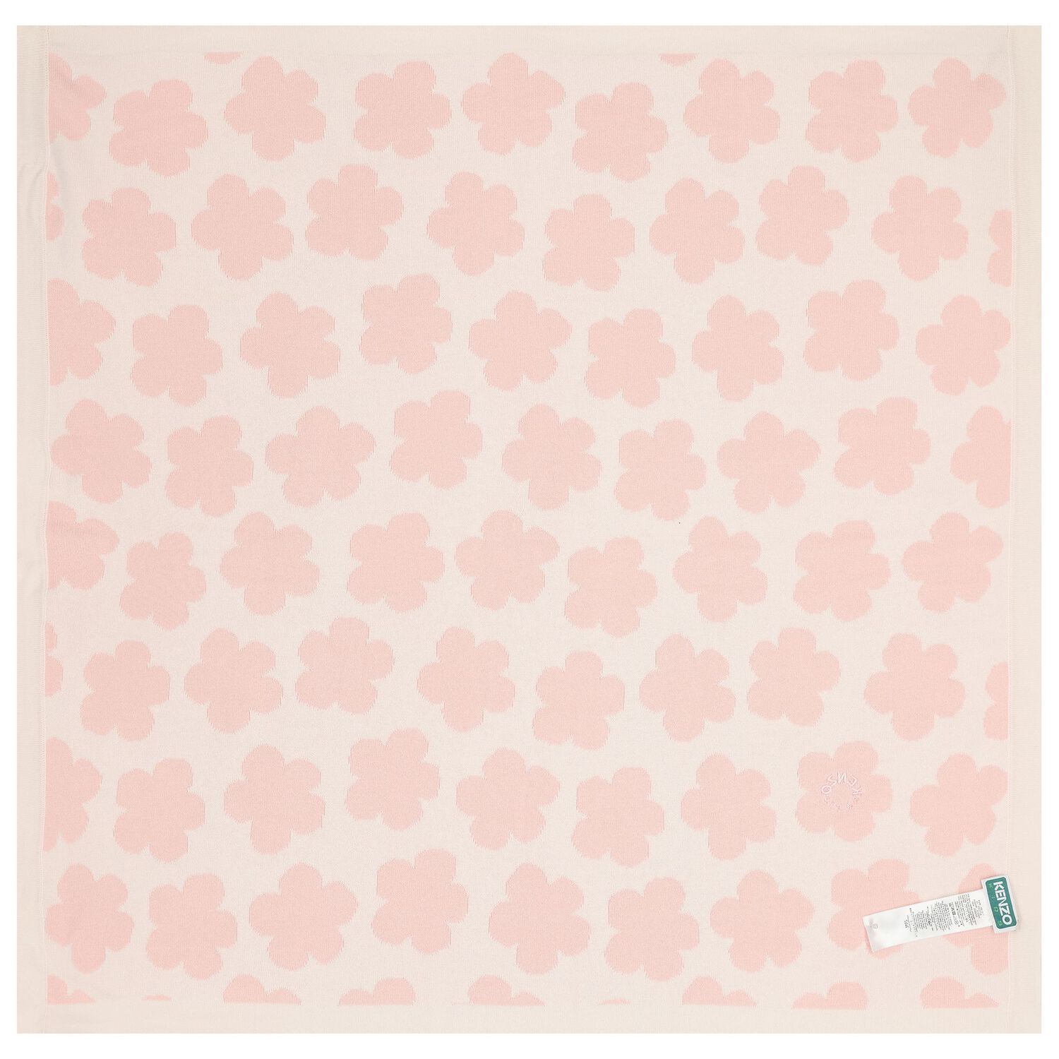 بطانية محبوكة بنقشة باللون زهور وردية للبنات, 1, hi-res