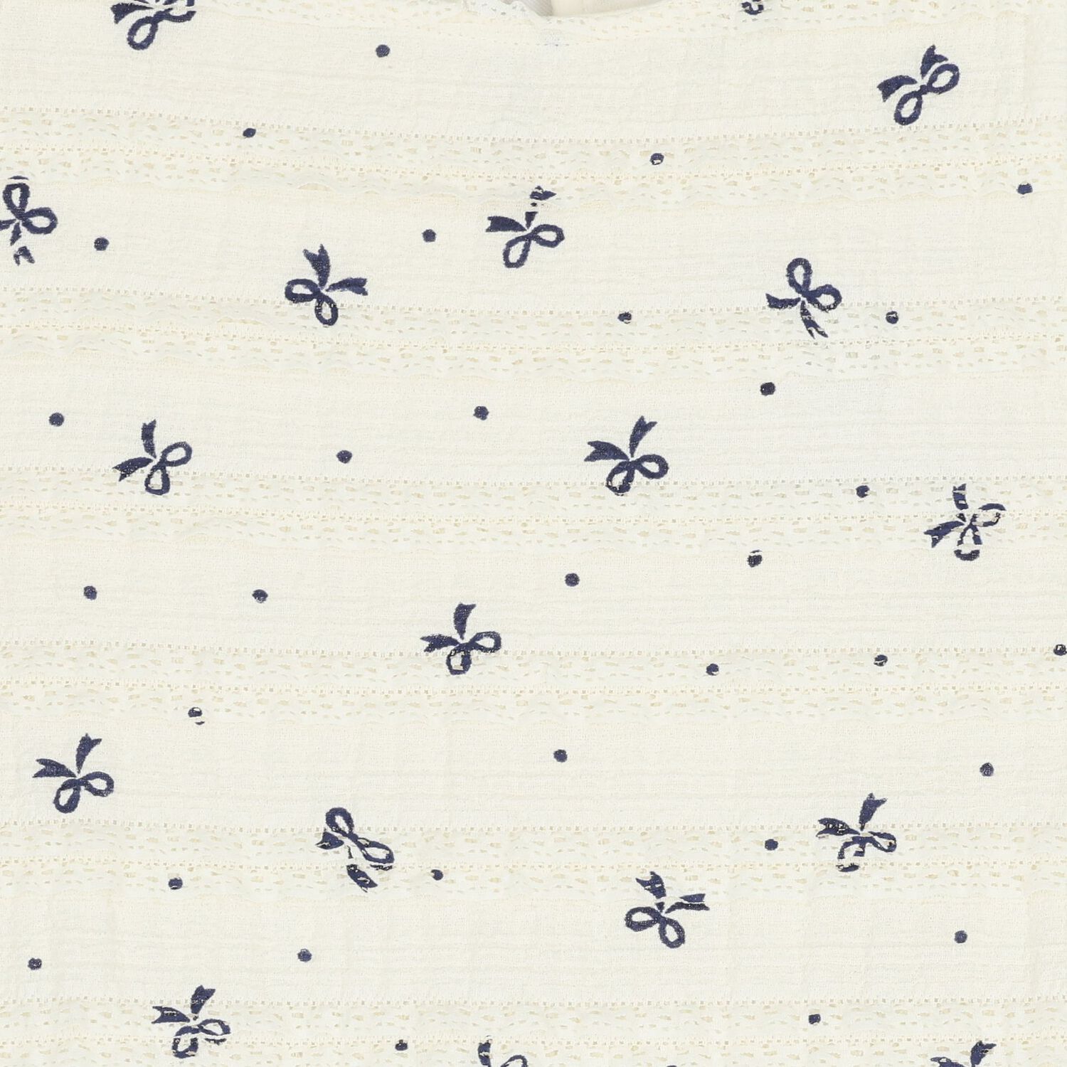 فستان للبنات مزين بفيونكة بالللون العاجي  , 1, hi-res