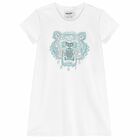 فستان بطبعة النمر ياللون الابيض, 1, hi-res