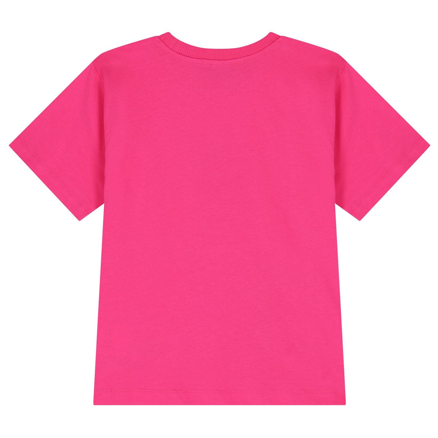Girls Pink Teddy Bear Logo Long Sleeve Top, 5, hi-res