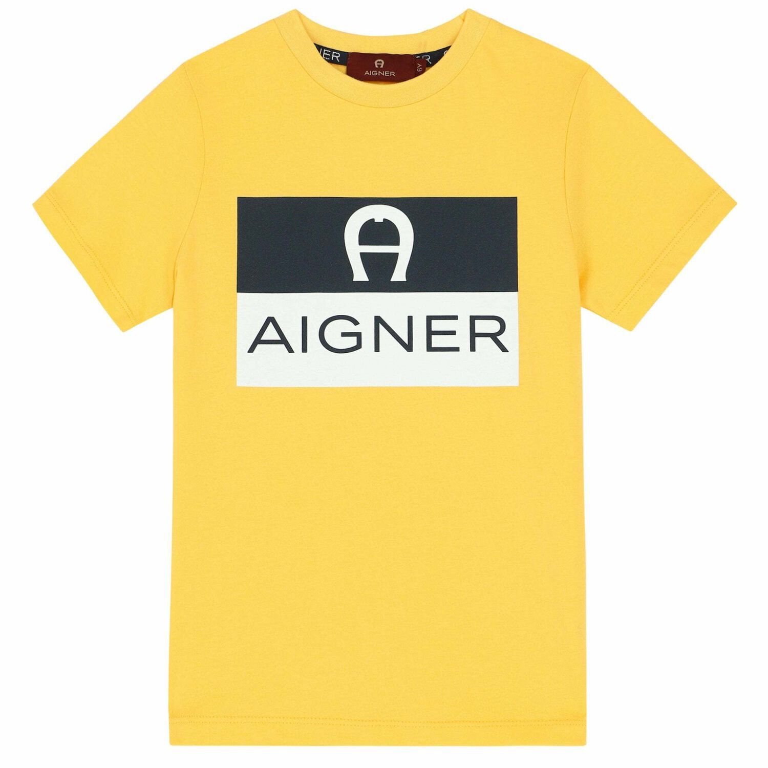 تيشيرت بالشعار باللون الاصفر للاولاد, 1, hi-res