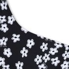 بكيني بطبعة الزهور باللون الأسود للبنات, 1, hi-res