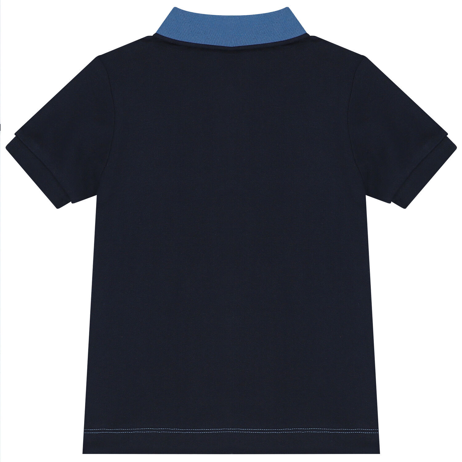 Boys Blue & Navy Blue Logo Polo Shirt, 1, hi-res