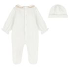 Baby Girls Ivory Velour Babygrow Gift Set, 1, hi-res