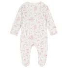 Baby Girls White & Pink Swan Babygrow, 1, hi-res