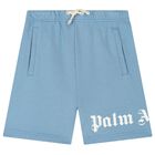 Blue Cotton Logo Shorts, 4, hi-res
