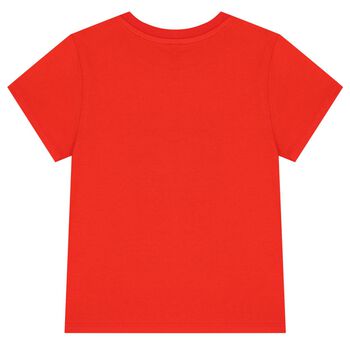 Girls Red Logo Tiger T-Shirt