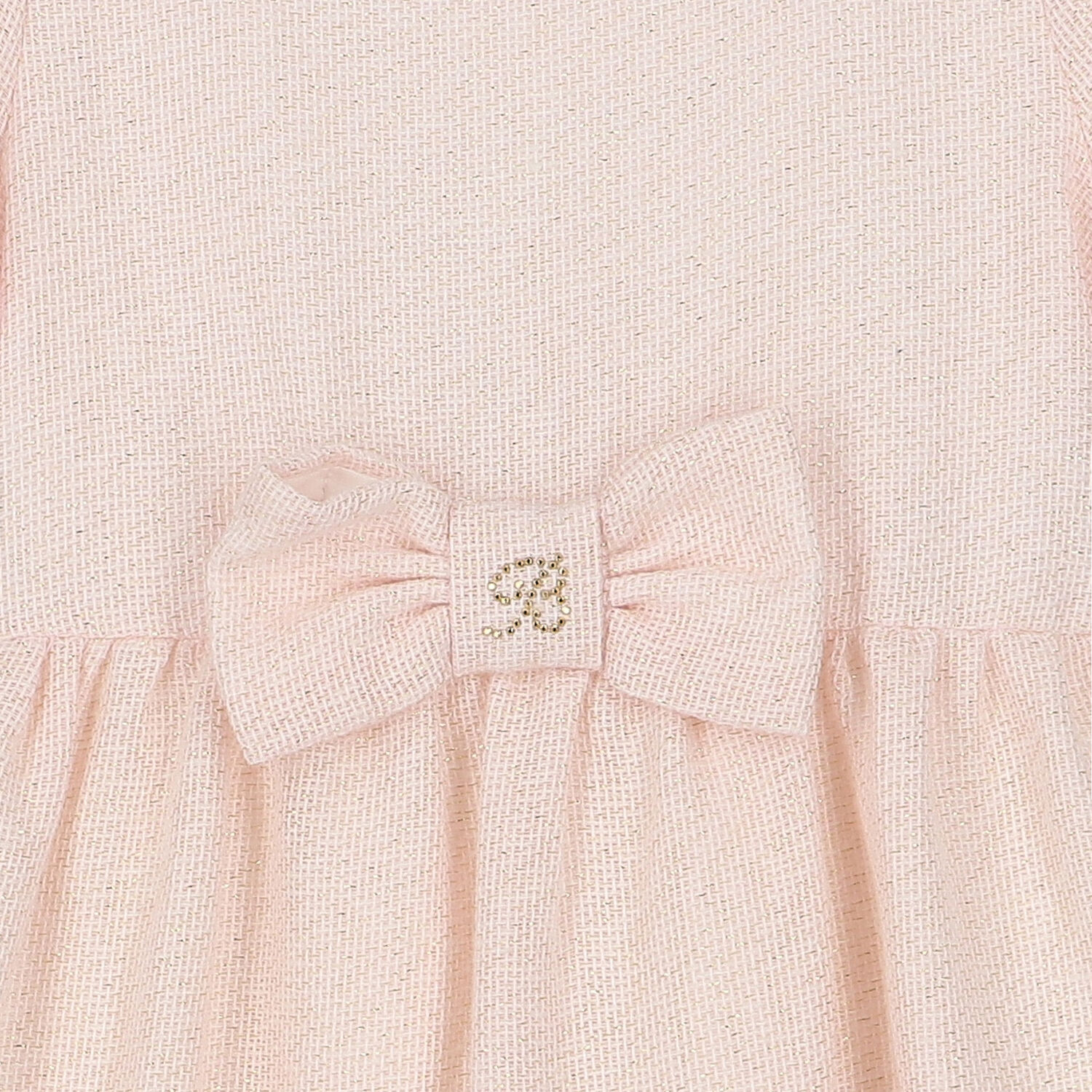 Girls Pink & Gold Bow Dress, 1, hi-res image number null