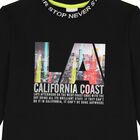 Boys Black Long Sleeve Top, 1, hi-res