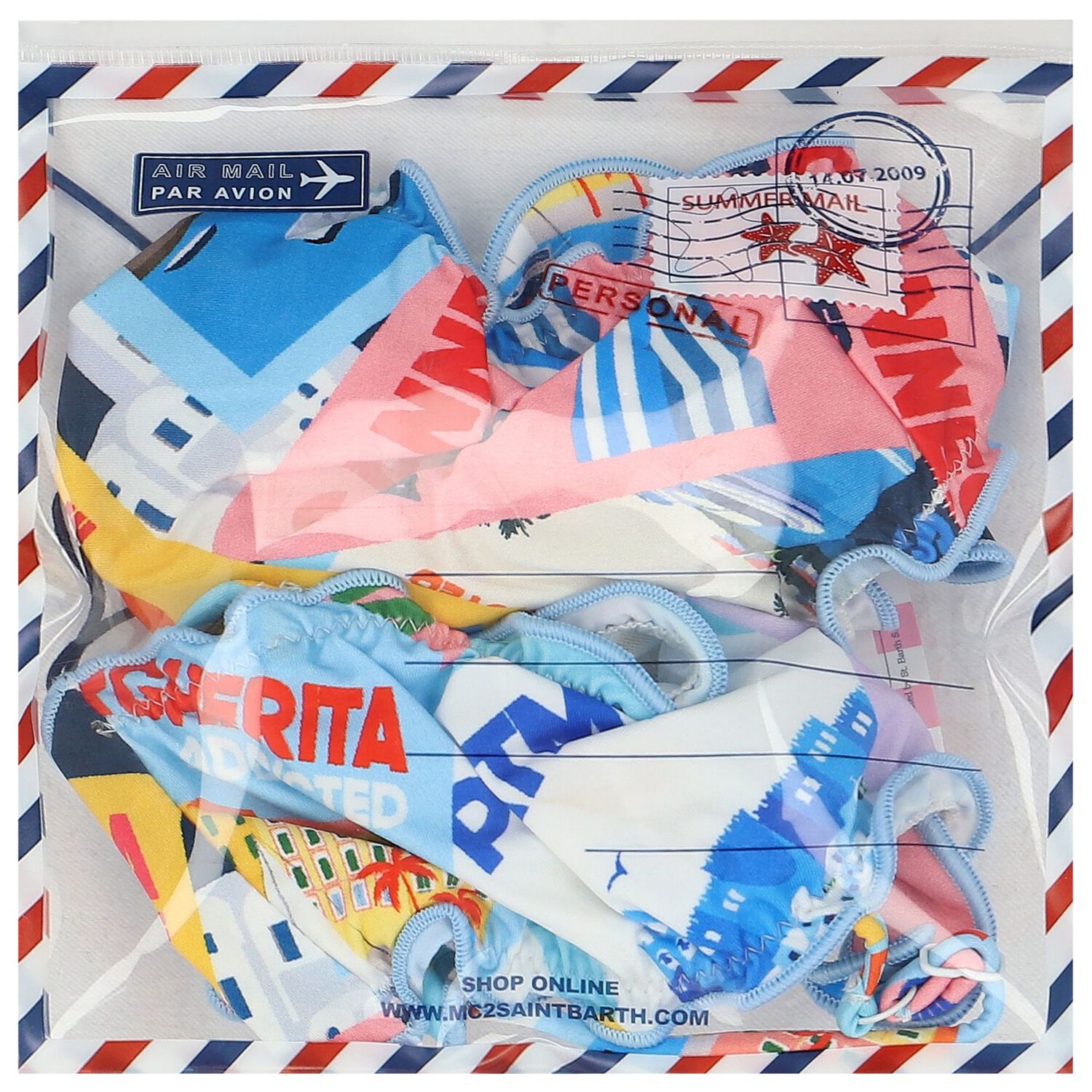 مايوه بنات بكيني باللون الأزرق, 1, hi-res