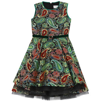 Girls Special Occasion Jacquard Dress