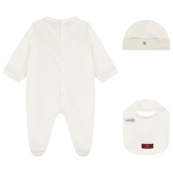 Ivory & Gold Logo Babygrow Gift Set 