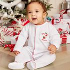 White Christmas Babygrow, 1, hi-res