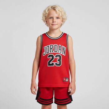 Boys Red & Black Jordan Logo Shorts, 3 Boys Red & Black Jordan Logo Shorts