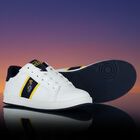 Boys White & Navy Blue Trainers, 1, hi-res