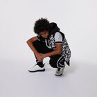 توب هودي بالشعار باللون الأبيض والأسود ( ذو وجهين), 1, hi-res