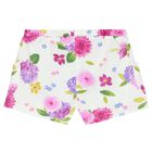 Baby Girls White & Purple Short Set (4 Piece), 2, hi-res
