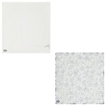 Navy Blue & White Toile De Jouy Muslin Swaddles ( 2-Pack )