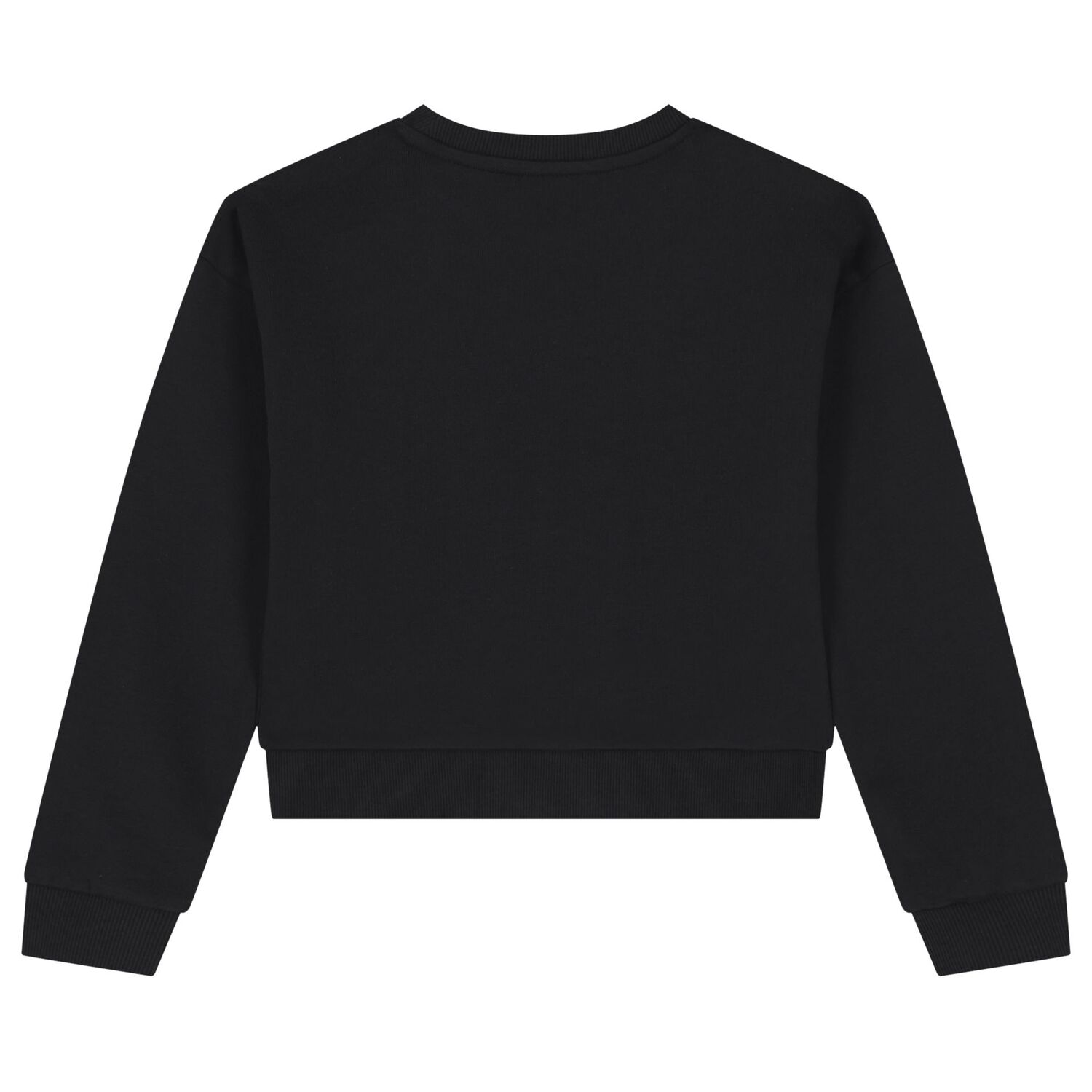 Girls Black Embellished Logo Sweatshirt, 2, hi-res